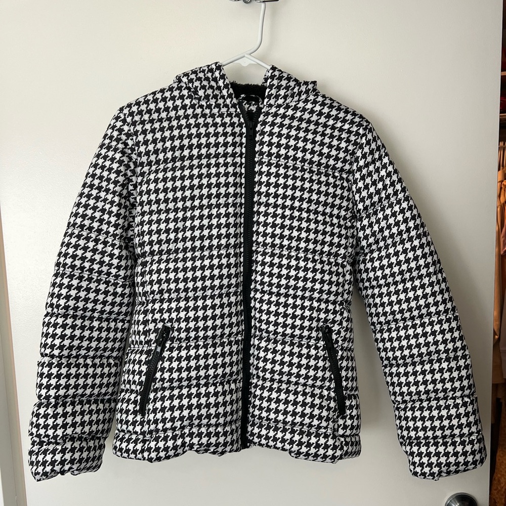 Houndstooth Puffer Jacket